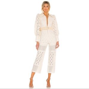Raissa Belted Jumpsuit In Butter